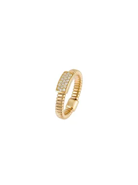 0.27ct Diamond 18K Gold Italian Ring