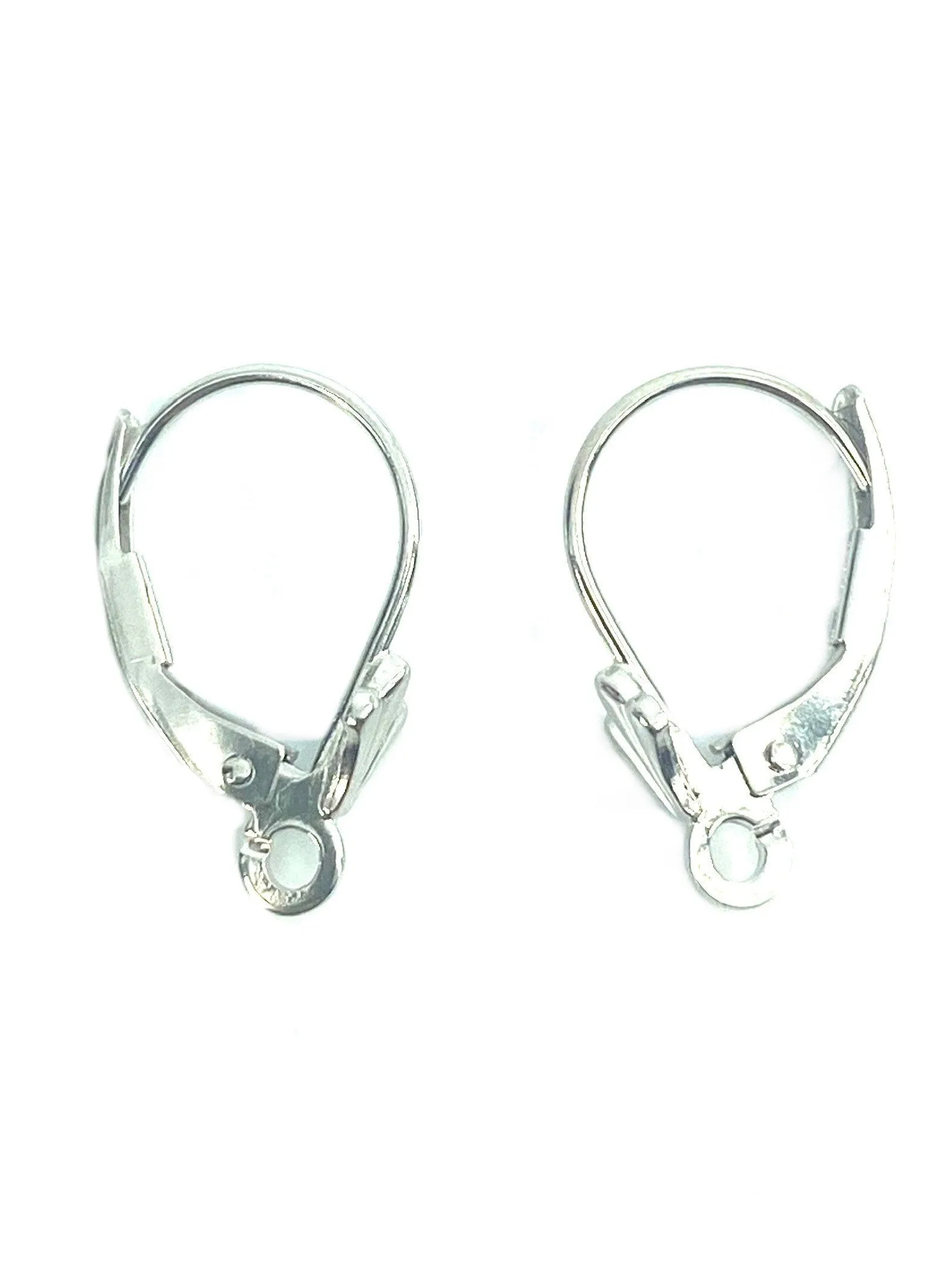 14K White Gold Lever Back Ear Wire, Sku#12-29-3/CR