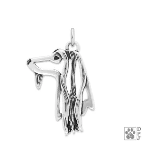 Afghan Hound Necklace in Sterling Silver