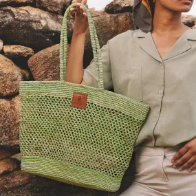 Arya Woven Raffia Bucket Bag