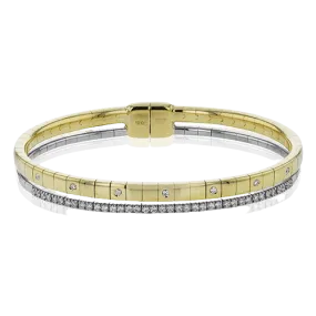 Bangle in 18k Gold with Diamonds