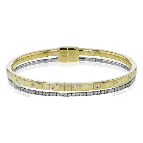 Bangle in 18k Gold with Diamonds