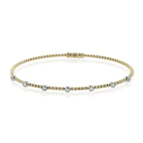 Bangle in 18k Gold with Diamonds