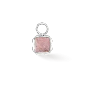 Birthstone July Charm Rhodochrosite Silver