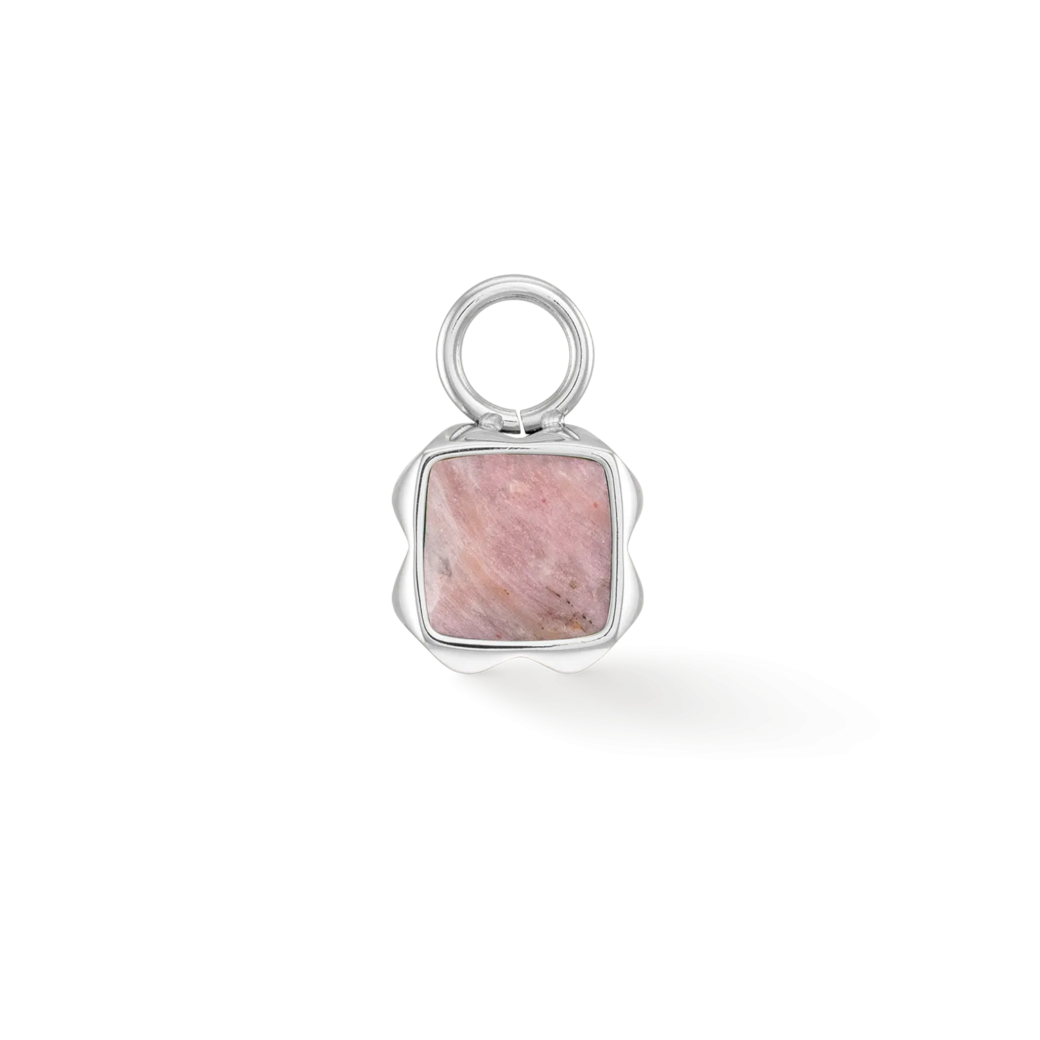 Birthstone July Charm Rhodochrosite Silver