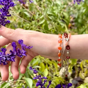 Carnelian Triplet Bracelets