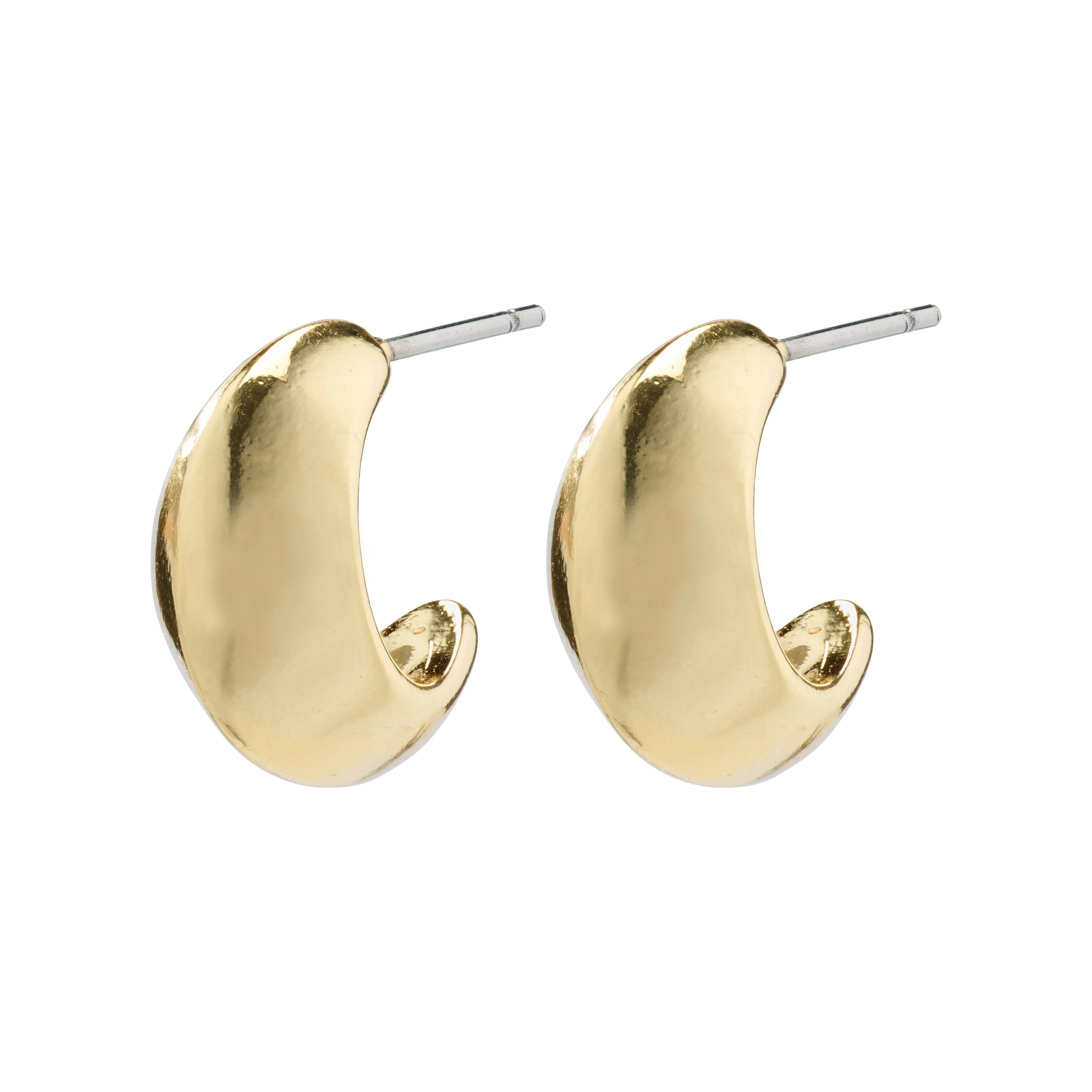 EDWINA recycled chunky huggie hoop earrings gold-plated