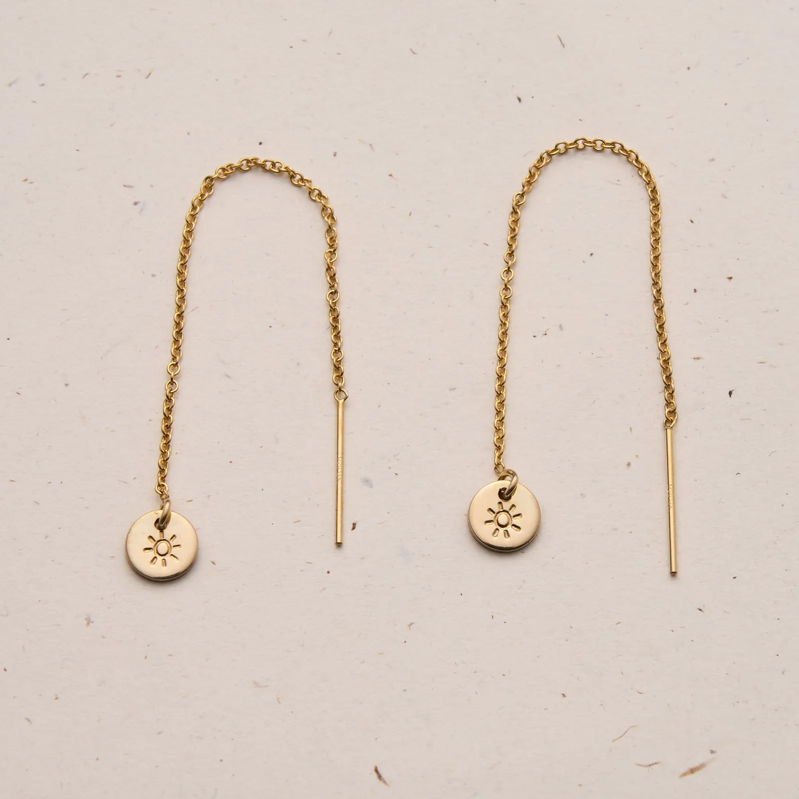 Esther • Thread Through Tiny Pendant Earrings