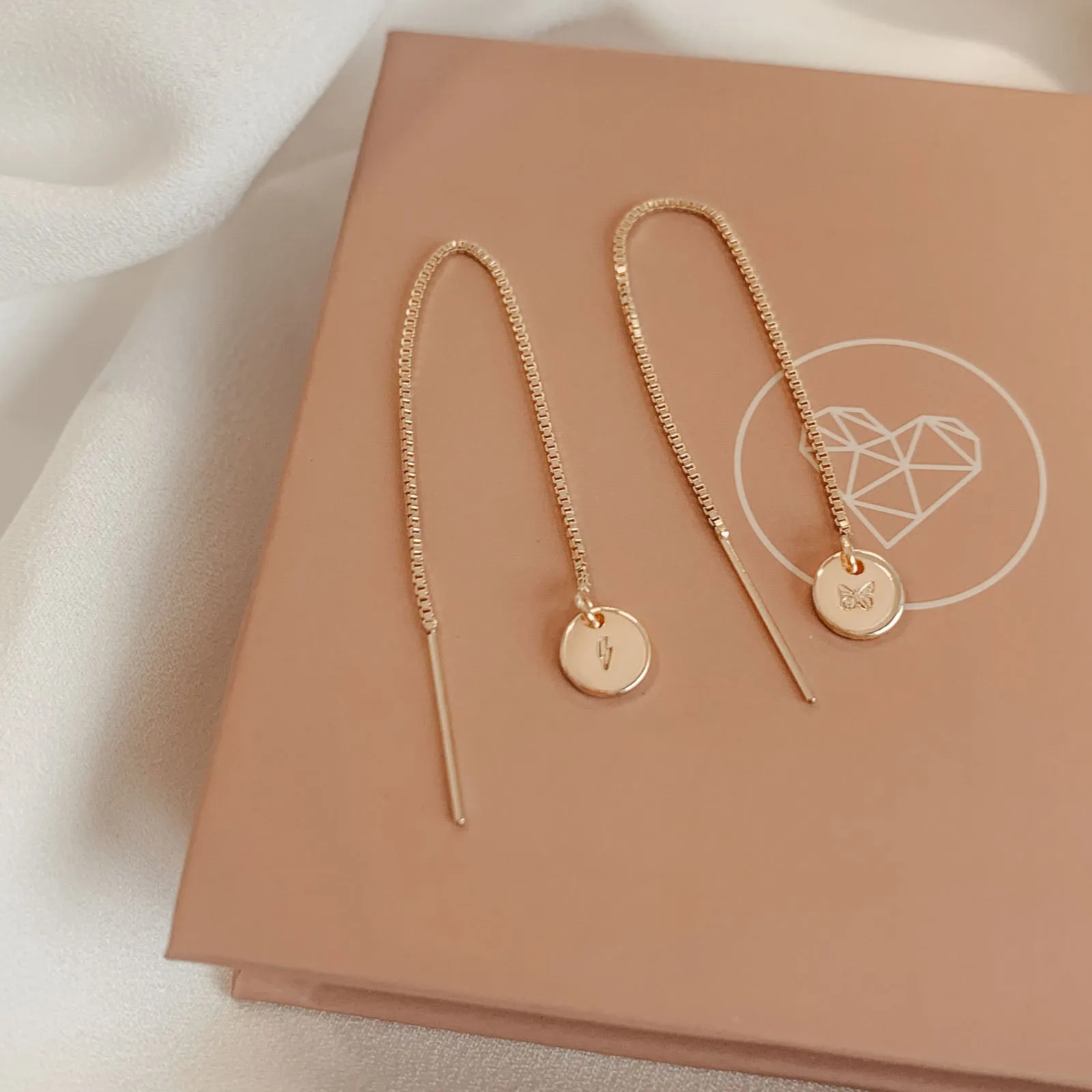 Esther • Thread Through Tiny Pendant Earrings