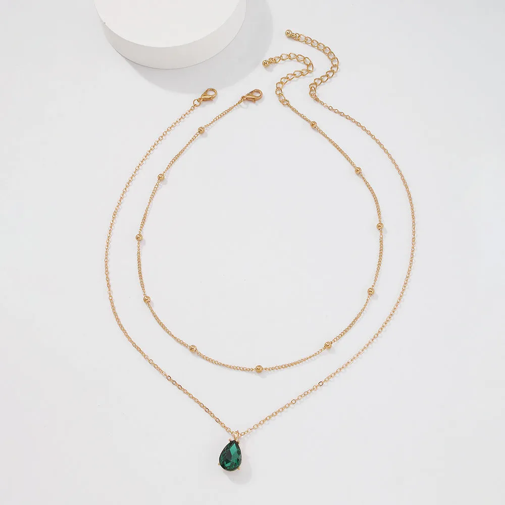 Geometric Simple Retro Double Clavicle Chain