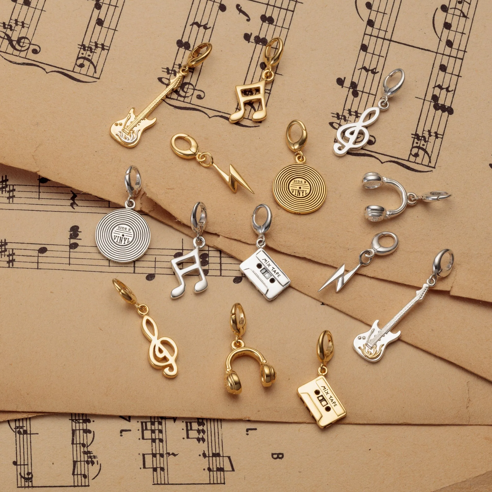 Gold Plated Cassette Tape Charm