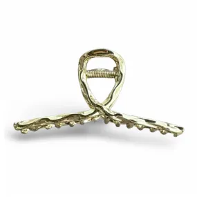 Large Twist Metal Clip - Gold