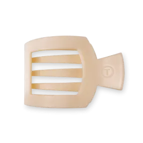 Medium Teleties Flat Square Hair Clip - Almond Beige