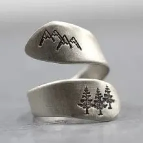 Mountain Spoon-Type Wrap Around Rings and Mountain Necklaces