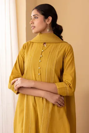 Mustard Mul Kurta