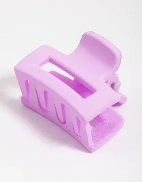 Purple Mini Rectangle Claw Clip