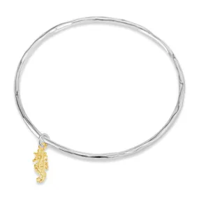 Seahorse Bangle | Silver - Gold