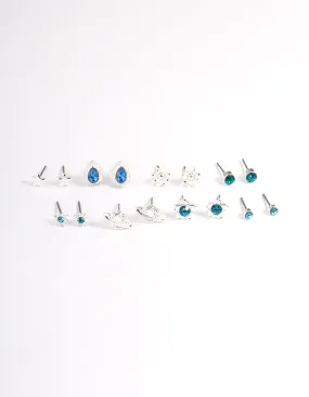 Silver Garden Celestial Earrings 8-Pack