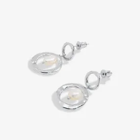 Solaria Baroque Pearl Silver Plated Hoop Earrings 7146