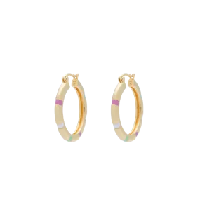 Sweet Stripe Hoop Earrings