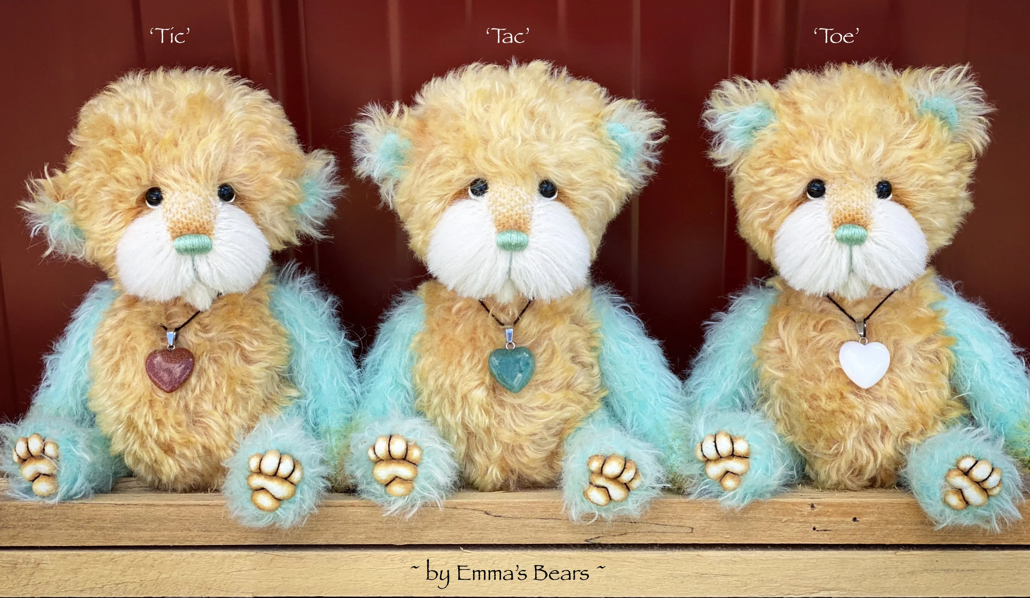 Toe - 8" Hand-Dyed Mohair and Alpaca Artist Bear by Emma's Bears - OOAK in a Limited Series