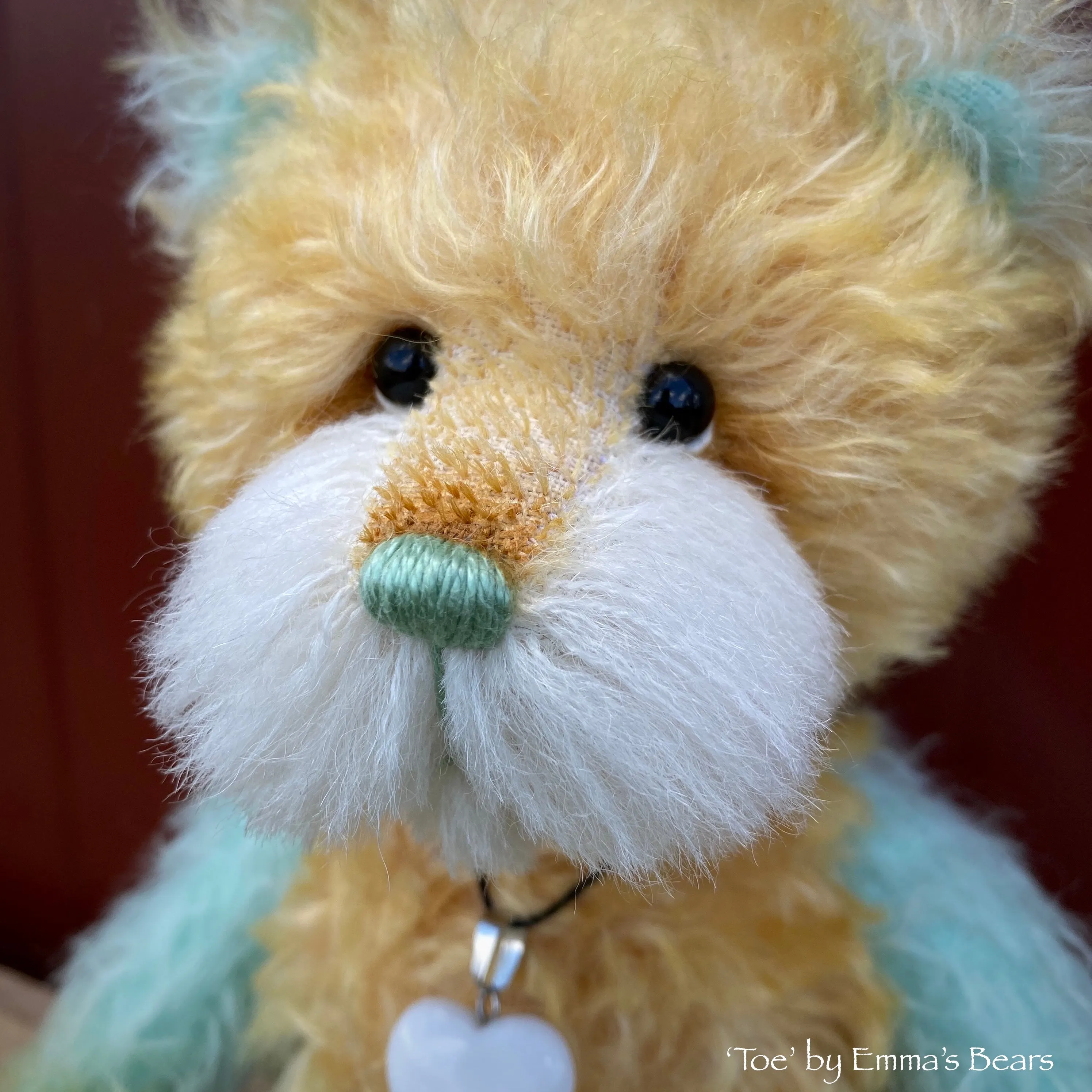 Toe - 8" Hand-Dyed Mohair and Alpaca Artist Bear by Emma's Bears - OOAK in a Limited Series