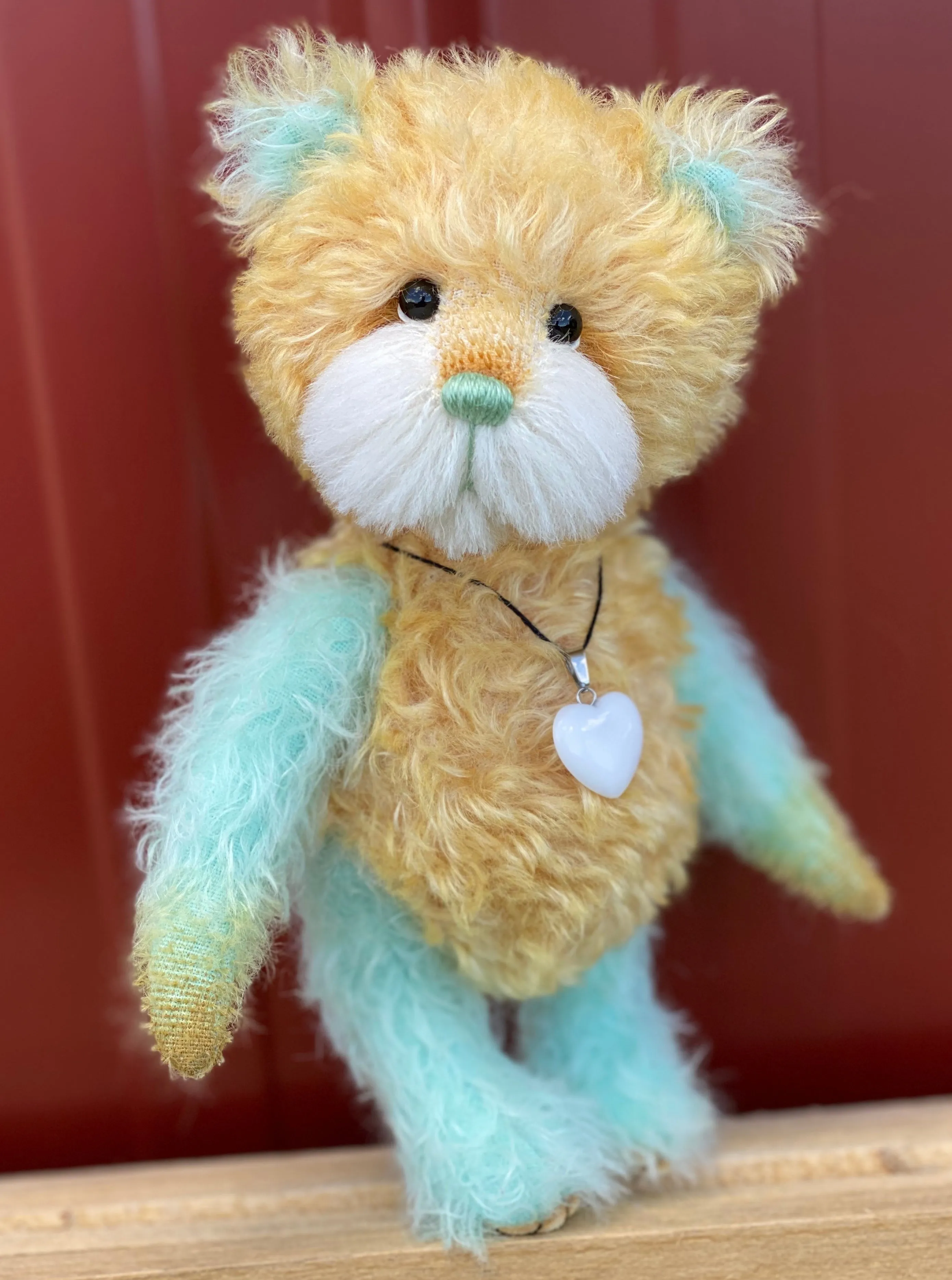 Toe - 8" Hand-Dyed Mohair and Alpaca Artist Bear by Emma's Bears - OOAK in a Limited Series