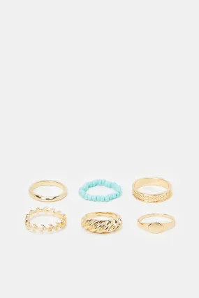 Women Assorted Ring Set (6x Piece)